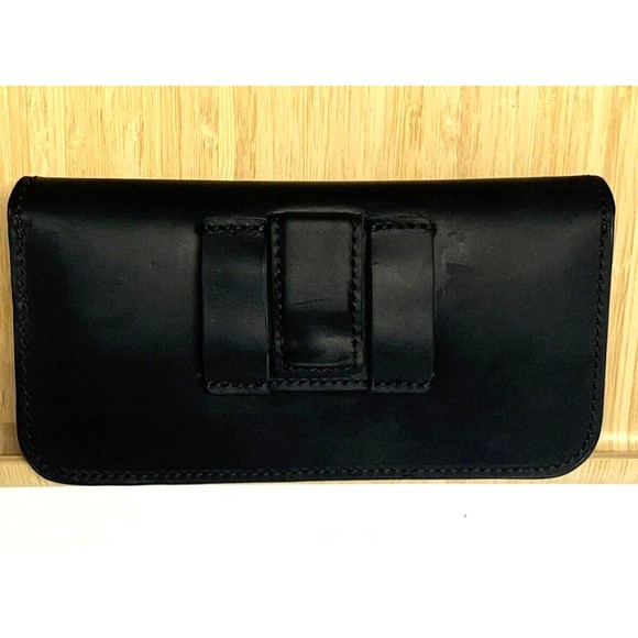 Topstache Cell Phone Holster Black Leather Belt Loop Magnetic Close Up To 7"x3" - Picture 6 of 10